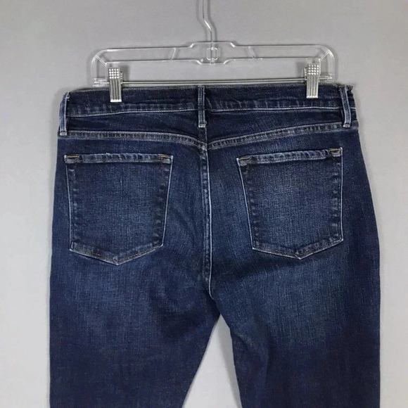 FRAME Le Garcon Size 31 Ankle Slim Boyfriend Jeans Mid Rise Distressed Crop - Picture 5 of 16